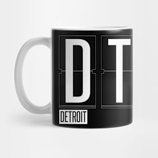 DTW - Detroit Michigan Airport Code Souvenir or Gift Shirt Mug